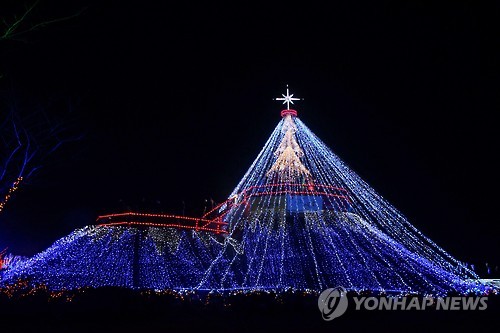 태안 빛축제장 23개 트리 '장관'